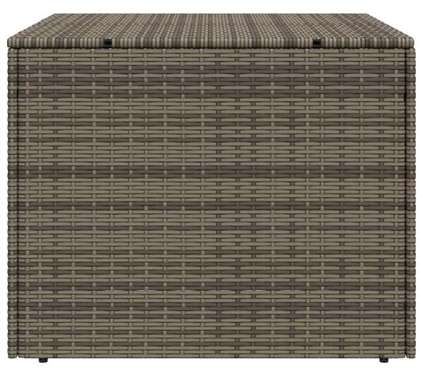 Szürke polyrattan kerti tárolóláda 291 L