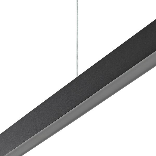 Lucande Smart LED lógó világítás Mylosh, fekete, CCT, Tuya, dimmelhető, Fekete, Nappali / Étkező, Alumínium, Modern