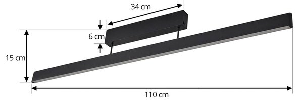 Lucande Smart LED mennyezeti világítás Mylosh, fekete, CCT, Tuya, dimmelhető, Fekete, Nappali / Étkező, Alumínium, Modern