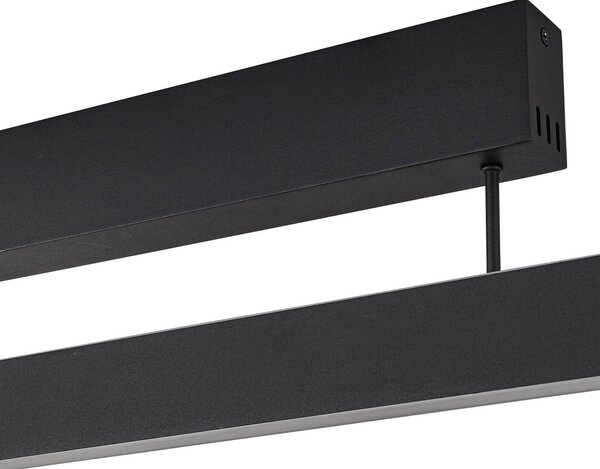 Lucande Smart LED mennyezeti világítás Mylosh, fekete, CCT, Tuya, dimmelhető, Fekete, Nappali / Étkező, Alumínium, Modern
