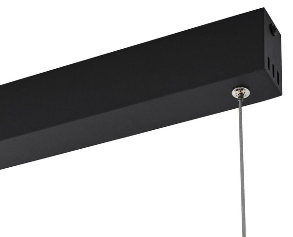 Lucande Smart LED lógó világítás Mylosh, fekete, CCT, Tuya, dimmelhető, Fekete, Nappali / Étkező, Alumínium, Modern