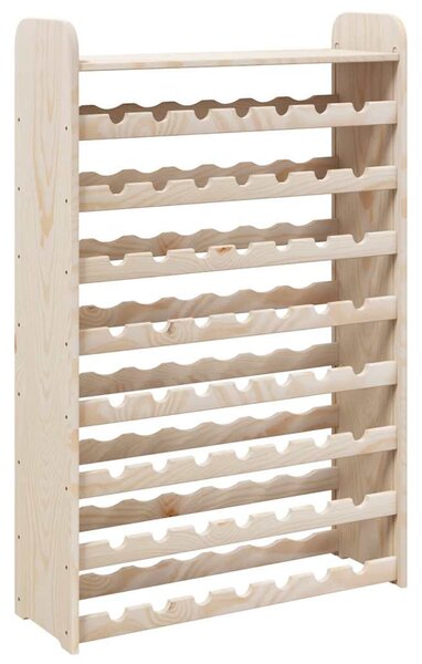 Tömör fenyőfa bortartó állvány tetővel 72,5 x 25 x 111,5 cm