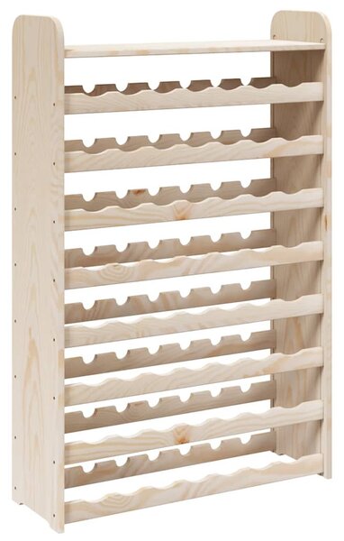Tömör fenyőfa bortartó állvány tetővel 72,5 x 25 x 111,5 cm
