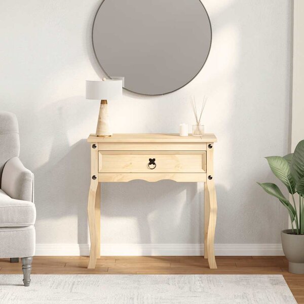 Corona tömör fenyőfa konzolasztal 73 x 35 x 73 cm