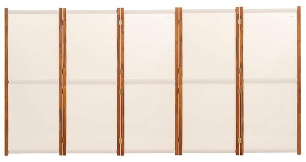 Fehér 5 paneles térelválasztó 350x180 cm