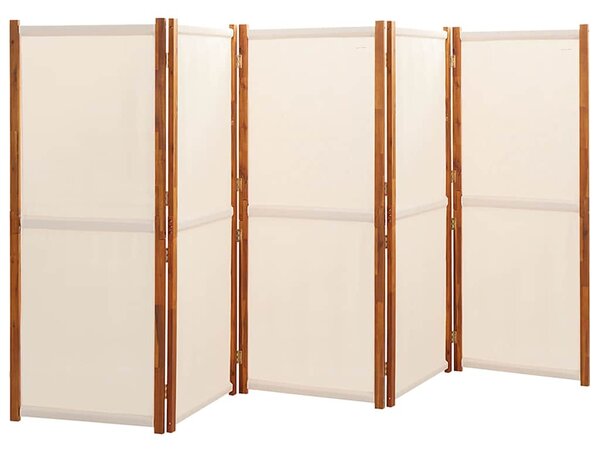 Fehér 5 paneles térelválasztó 350x180 cm