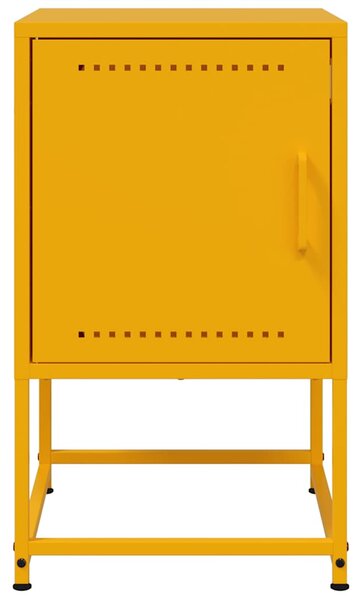 Mustársárga acél éjjeliszekrény 36x39x60,5 cm