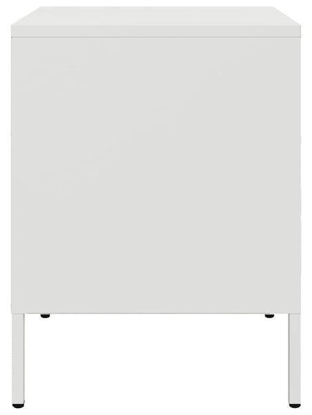 Fehér acél éjjeliszekrény 36 x 39 x 50,5 cm