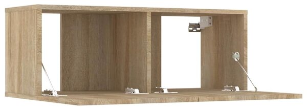 2 db sonoma tölgy szerelt fa TV-szekrény 80x30x30 cm