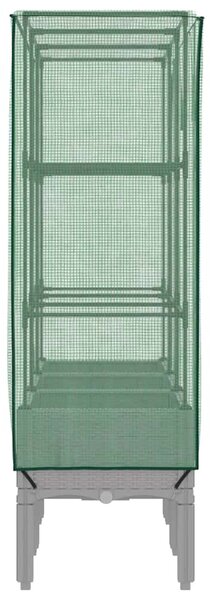 Rattan megjelenésű magaságyás melegháztakaróval 120x40x140 cm