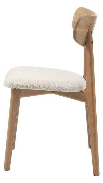 Krémszínű-natúr színű étkezőszék Elim – Unique Furniture