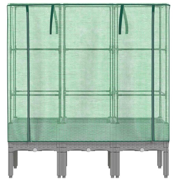 Rattan megjelenésű magaságyás melegháztakaróval 120x40x140 cm