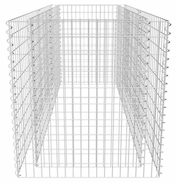 Ezüstszínű acél gabion magaságyás 180 x 90 x 100 cm