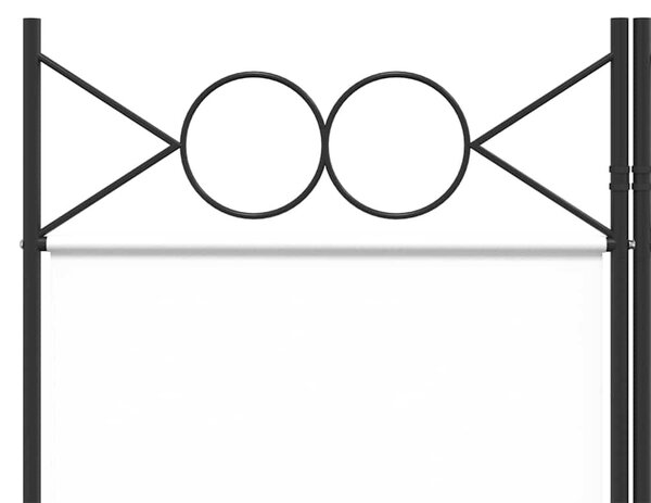 Fehér 5 paneles paraván 200x220 cm szövet