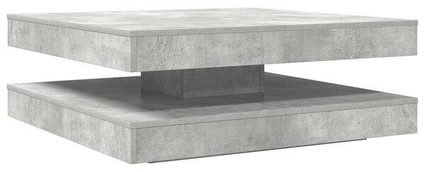 Betonszürke dohányzóasztal 360 fokban forgatható 90x90x34,5 cm