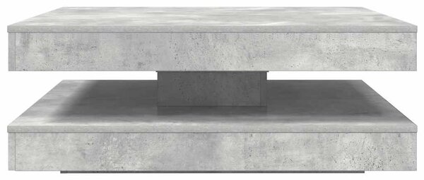 Betonszürke dohányzóasztal 360 fokban forgatható 90x90x34,5 cm