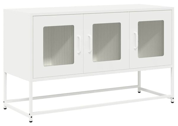 Fehér hidegen hengerelt acél TV-szekrény 100,5x39x60,5 cm