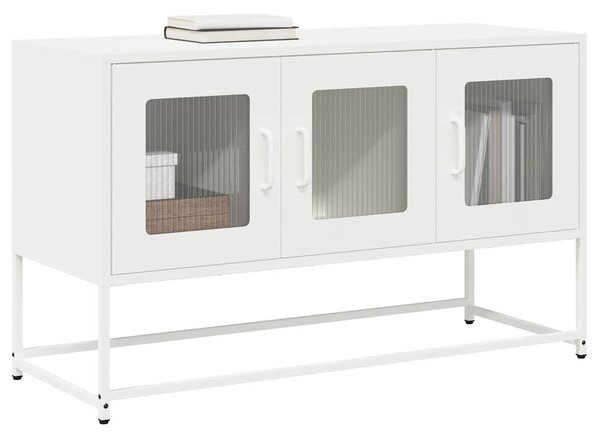 Fehér hidegen hengerelt acél TV-szekrény 100,5x39x60,5 cm