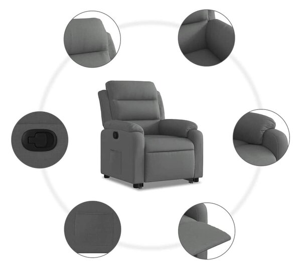 VidaXL Elektromos Emelő Fotel - Sötétszürke