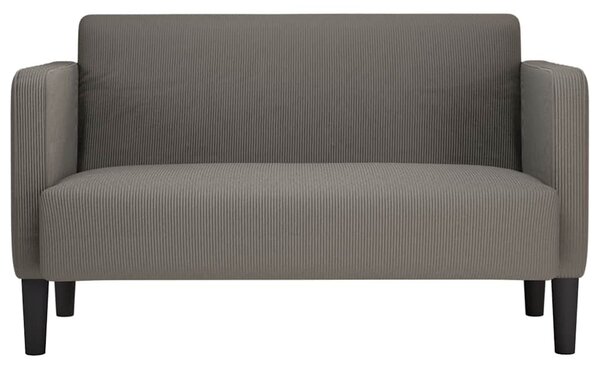 Világosszürke kordbársony szövet loveseat kanapé 109 cm