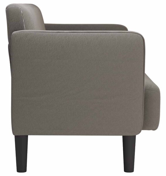 Világosszürke kordbársony szövet loveseat kanapé 109 cm