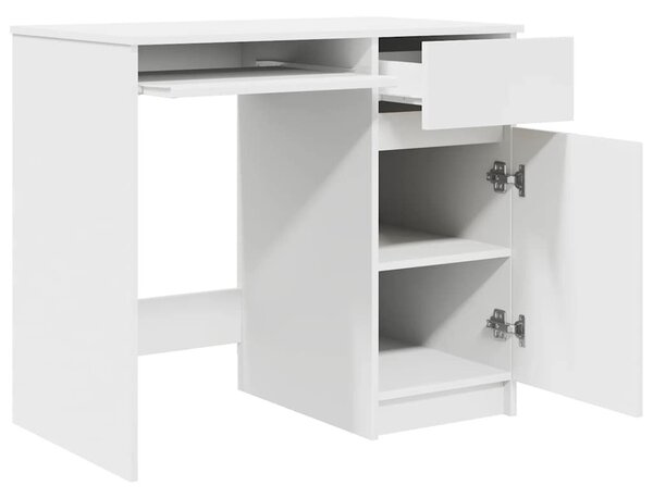 Fehér forgácslap íróasztal 86x49x76 cm