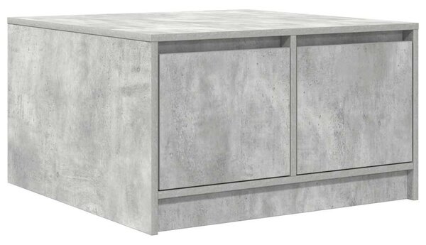 Betonszürke dohányzóasztal fiókokkal 70,5x70x40 cm