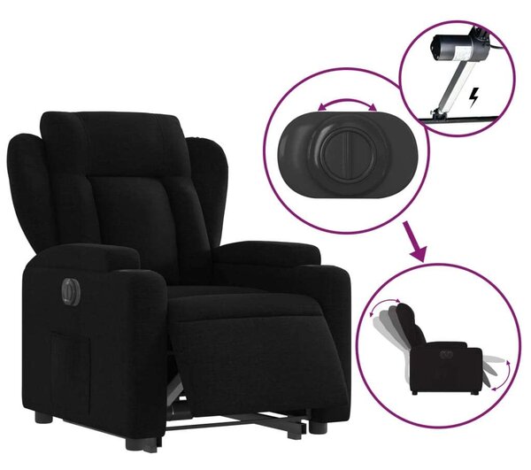 VidaXL Elektromos Dönthető Fotel - Fekete