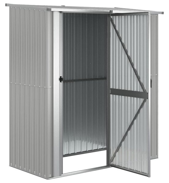 Szürke horganyzott acél kerti fészer 180,5 x 97 x 209,5 cm