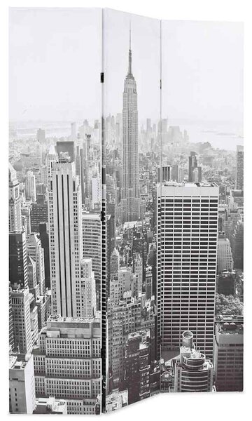 Fekete-fehér New York mintás paraván 120 x 170 cm