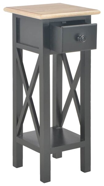 Fekete fa kisasztal 27 x 27 x 65,5 cm