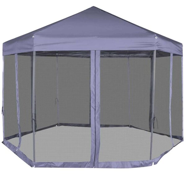 Party Pavilon - Hatszög - 3,6x3,1m - Szúnyoghálóval