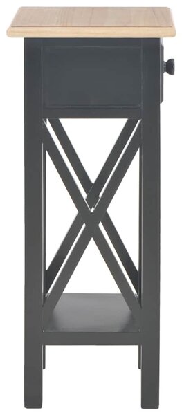 Fekete fa kisasztal 27 x 27 x 65,5 cm