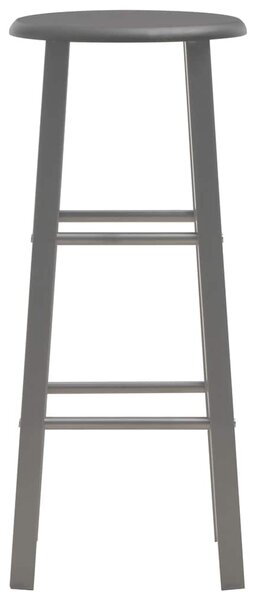 2 db antracitszürke MDF bárszék