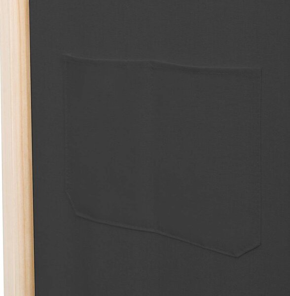 Szürke 4-paneles szövetparaván 160 x 170 x 4 cm