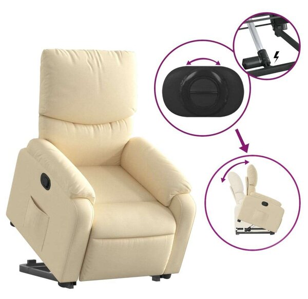 Relax Fotel - Elektromos Felállító - Krémszín