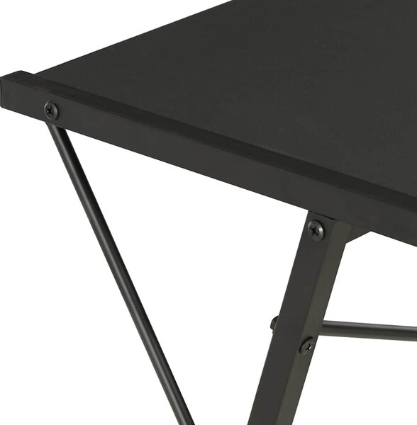 Fekete íróasztal polccal 116 x 50 x 93 cm