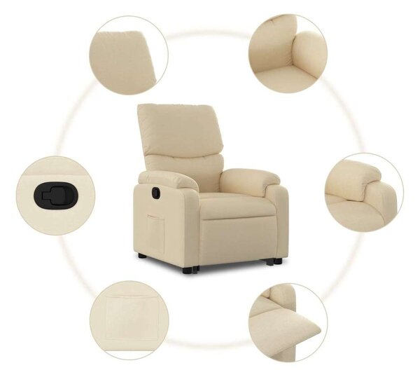 Relax Fotel - Elektromos Felállító - Krémszín