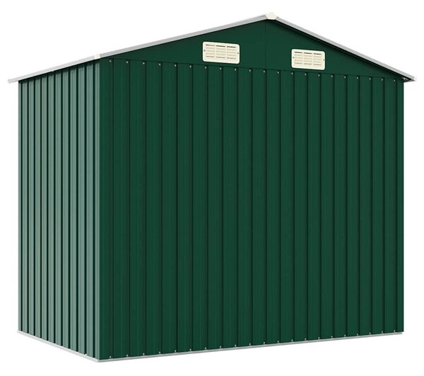 Zöld horganyzott acél kerti fészer 205 x 129 x 183 cm