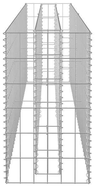 Horganyzott acél gabion magaságyás 180 x 30 x 60 cm