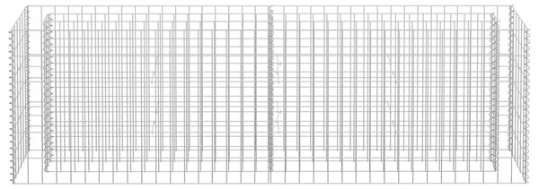 Horganyzott acél gabion magaságyás 180 x 30 x 60 cm
