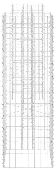 H alakú acéldrót virágtartó gabion 260 x 40 x 120 cm