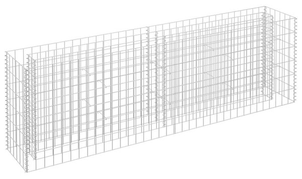 Horganyzott acél gabion magaságyás 180 x 30 x 60 cm