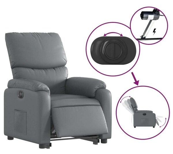 VidaXL Elektromos Fotel - Felállást Segítő - Szürke