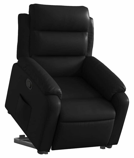 Relax Fotel Elektromos Emeléssel - Fekete Műbőr
