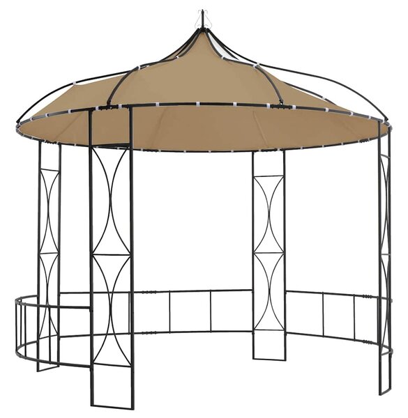 Tópszínű kerek pavilon 300 x 290 cm