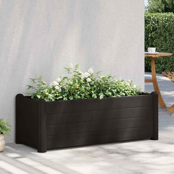 Antracitszürke kerti PP magaságyás 100 x 43 x 35 cm