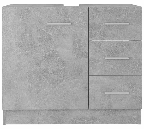 Betonszürke szerelt fa mosdószekrény 63 x 30 x 54 cm