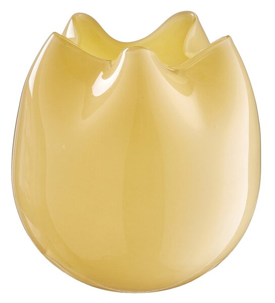 SOPHIE üveg váza Ø18cm , sárga