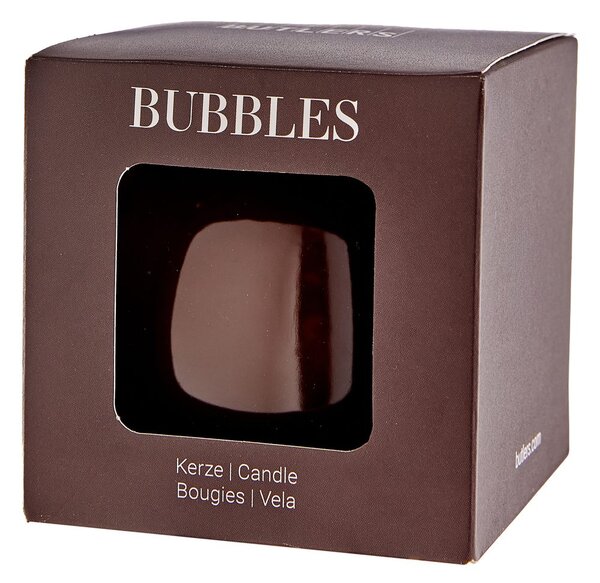BUBBLES gömb gyertya Ø8 cm, fényes barna